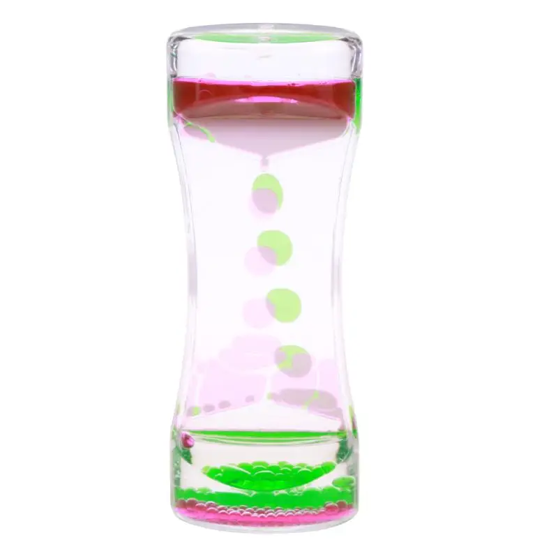

2 Color Motion Visual Timer Liquid Oil Drop Acrylic Hourglass Desktop Decoration Valentine's Day gift 2018 New Year Present