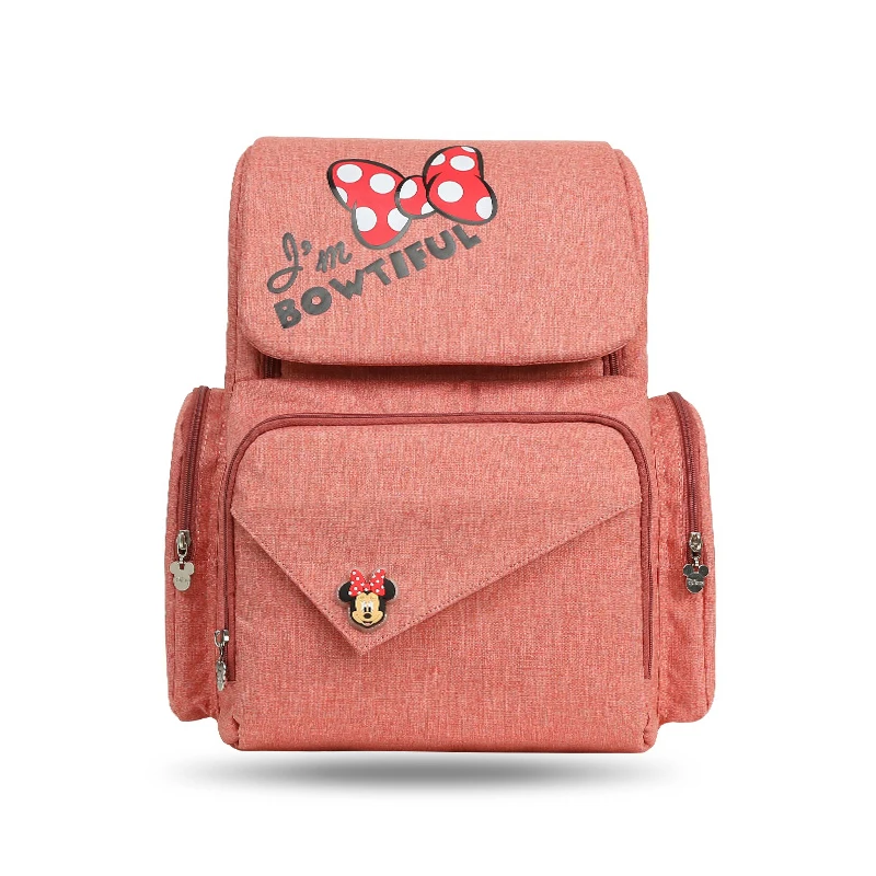Pink Disney Микки и Минни Маус детские пеленки сумка для путешествий сумка материнская подгузник коляски рюкзак для мамы сумки против Sunveno - Цвет: Pink