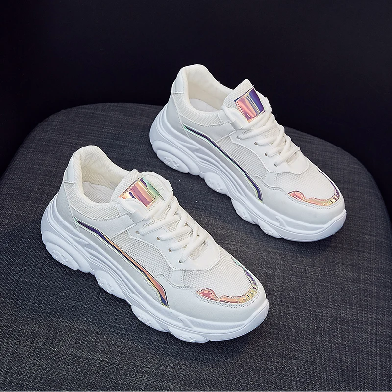 

Female mesh breathable 2019 new summer wild casual white sports summer sneakers shoes woman white sneakers