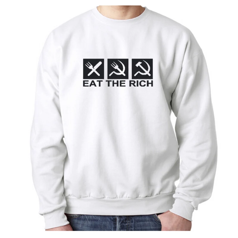 EnjoytheSpirit الرجال البلوز أكل الغنية للجنسين Crewneck الدافئة هوديس أزياء الشتاء Antumn ارتداء نوعية جيدة