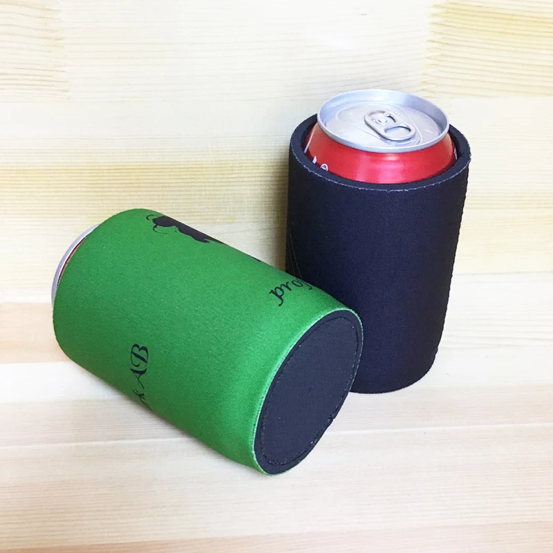 

50pcs Neoprene Stubby holders with Customized LOGO Printing Beer Bottle Can Coolers with Bottom ,Small Order