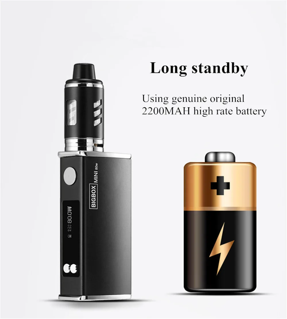 BIGBOX Mini 80W Vape Kit Electronic Cigarettes 2.5ml Tank Atomizer Mod Box Vaporizer E cig Kits Vape Box E-cigarette