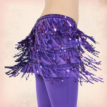 

Belly Dance Belt Indian Fringe Sequin Waist Towel Milk Silk Bellydance Belt Belly Dance Accessories Performance Wear DN1305