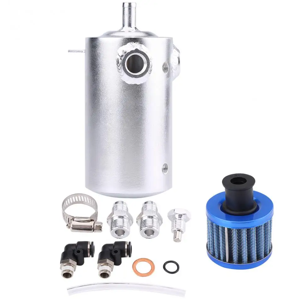 0.5L Oil Catch Tank Universal Aluminum Car Engine Oil Catch Tank Can