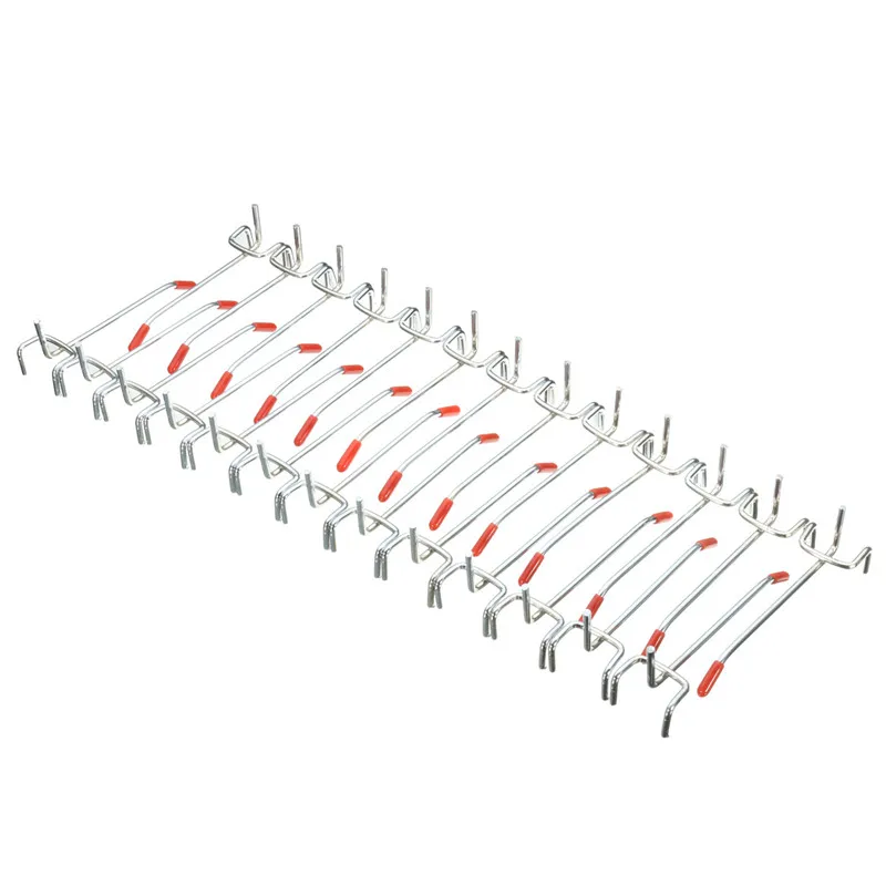 MTGATHER 25 шт. Нержавеющая сталь серебро красные колышек бортовые крюки 1~ 1,5 кг для отображения вешалка для принадлежностей Лучшая цена