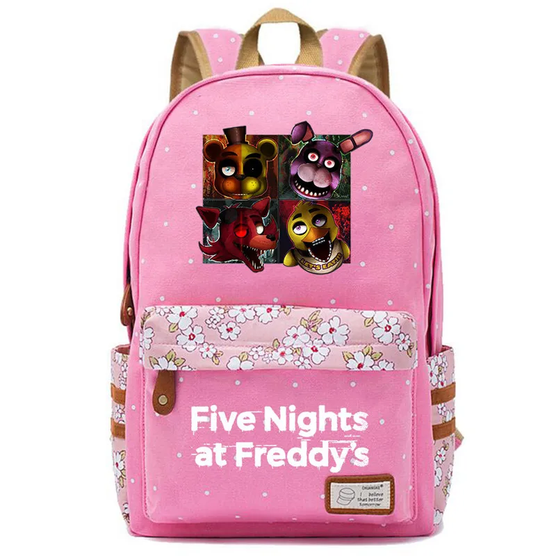 Сумка Five Nights At лисица Фредди, рюкзак с цветочным узором, Сумка с цветочным узором, школьная книга для подростков, для путешествий, для ноутбука, для девочек и мальчиков, Mochila