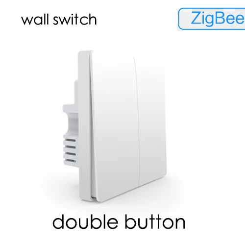 wall double Умный светильник Xiaomi Aqara ZiGBee с беспроводным выключателем и настенным выключателем дистанционного управления через приложение mijia - Цвет: wall double