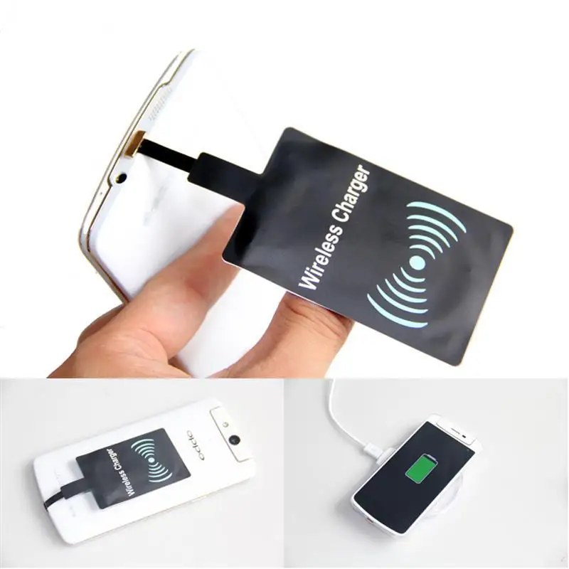 Qi Universal Wireless Charger Receiver Charging Adapter Receptor Receiver Pad Coil For Samsung OnePlus Honor Micro NokUSB mobile