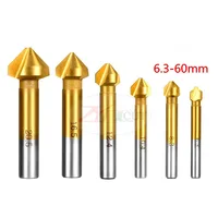 תואר נירוסטה 6pcs / סט 90 תואר טיטניום מצופה chamfer קאטר נירוסטה מיוחד עיבוד תלת קצה chamfer Bit (1)