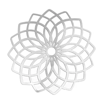 

5.1cm 304 Stainless Steel Filigree Stamping Embellishments Flower Hollow Carved Scrapbooking DIY Accessories 10PCs