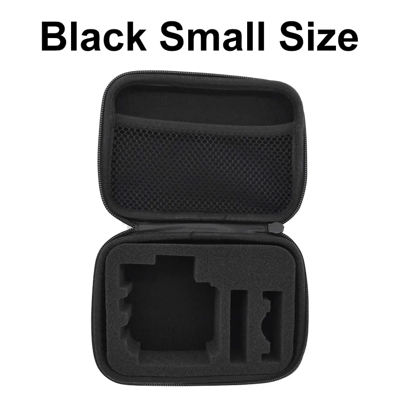 black small size Сумка для GoPro аксессуары Защитная сумка для хранения чехол для Xiaomi Yi Go pro Hero 7 6 5 4 Sjcam Sj4000 действие Камера - Цвет: black small size