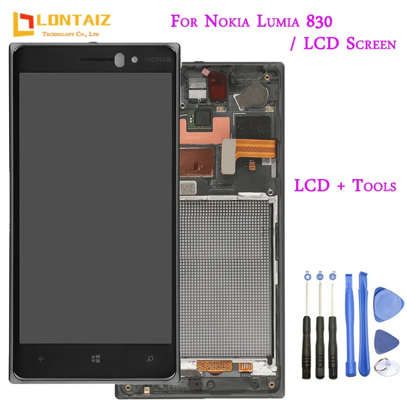 

Original For Nokia 830 LCD Lumia 830 Display for Nokia Lumia 830 LCD with Touch Screen Digitizer + Frame free shipping