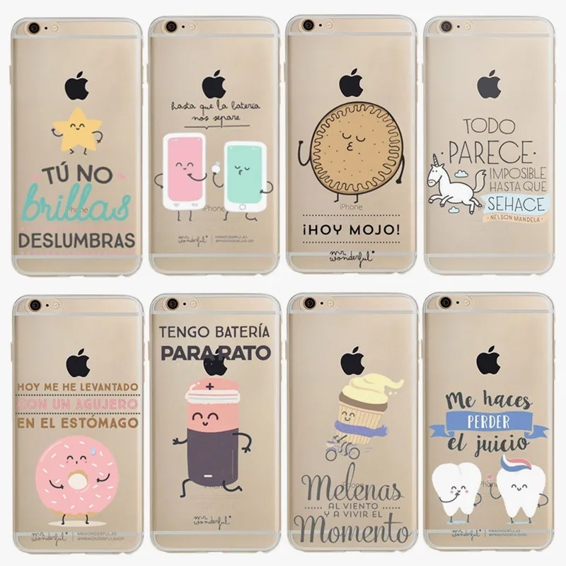 2016 Mr Wonderful Transparent Tpu Funny Phone Case For Iphone 6 6s Plus Cover Cute Unicornio Series Cartoon Cases