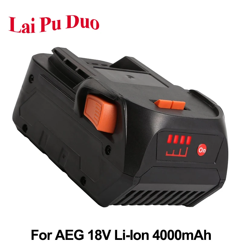 Replacement 18V 4000mAh Li Ion Power Tool Battery For AEG Rigid BFL 18