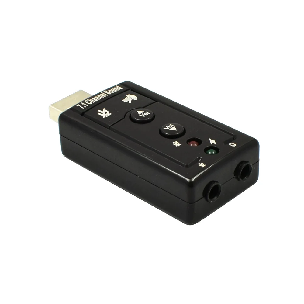 Внешняя звуковая карта Mini USB 7 1 для ПК/Windows/Vista/MacOS разъем 3 5 мм наушников