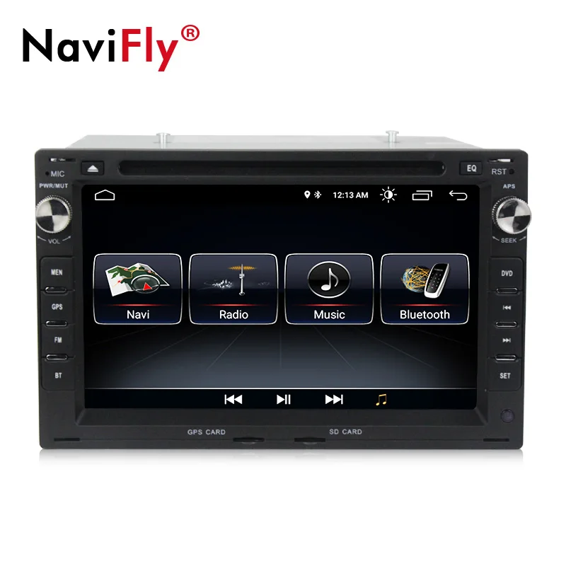 Sale NaviFly Android 8.1 1024*600 Car dvd Player radio audio for Volkswagen Golf4 T4 Passat B5 Sharan GPS Navi WIFI BT SD USB 2