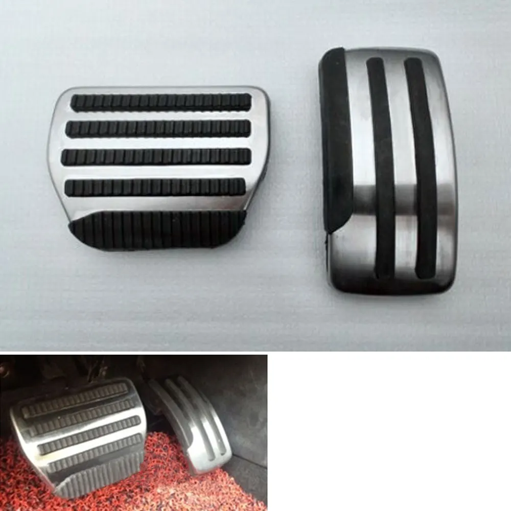 

2pcs/set Foot Rest Pedal Pad Foot Clutch Fuel Brake Cover AT Footrest Pedal Cover For Qashqai X-Trail Rogue 10-13 Accessories