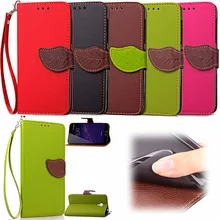 Elegant Leaf Design PU leather Wallet Case For Meizu M2 Note case Wallet Card Holder stand