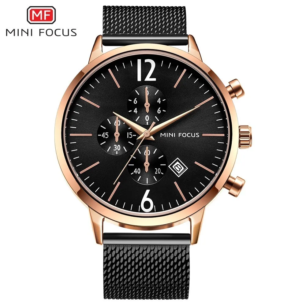

MINI FOCUS Fashion Watch Men Waterproof Men Watches 2019 Luxury Brand Stainless Steel Sport Watches For Men Clock Wristwatches