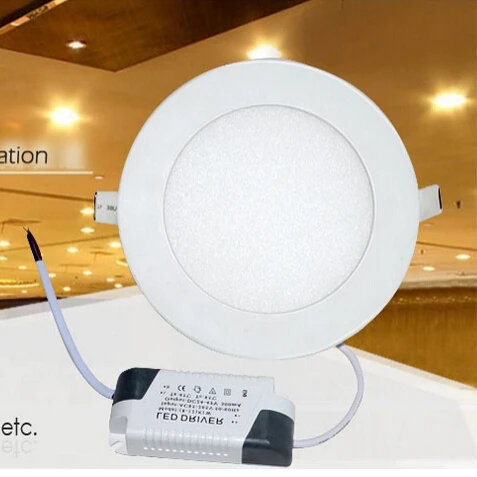 

Ultra Thin Dimmable Led Panel Downlight 3w 4w 6w 9w 12w 15w 18w LED Ceiling Recessed Light AC110-220V LED Panel Light