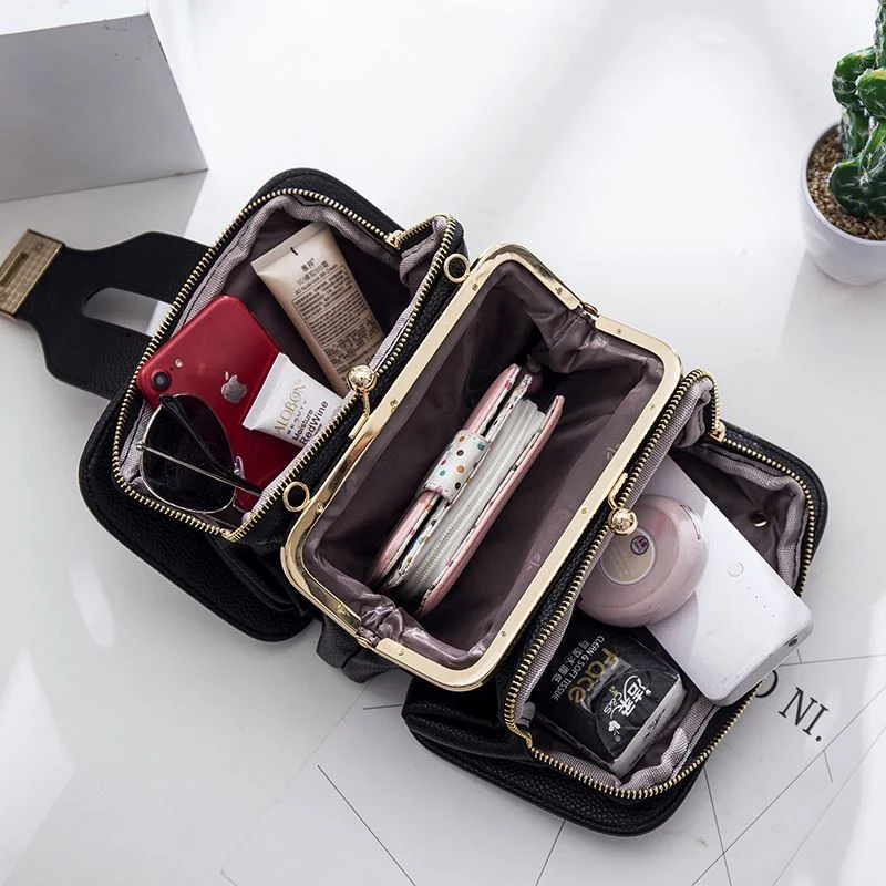 Moda mujer bolso cadena bandolera Mini bolsos de hombro mujer bolsa móvil cadena PU Bolso pequeño bandolera embrague 2019 Moda mujer bolso cadena bandolera Mini bolsos de hombro mujer bolsa móvil cadena PU Bolso pequeño bandolera embrague 2019