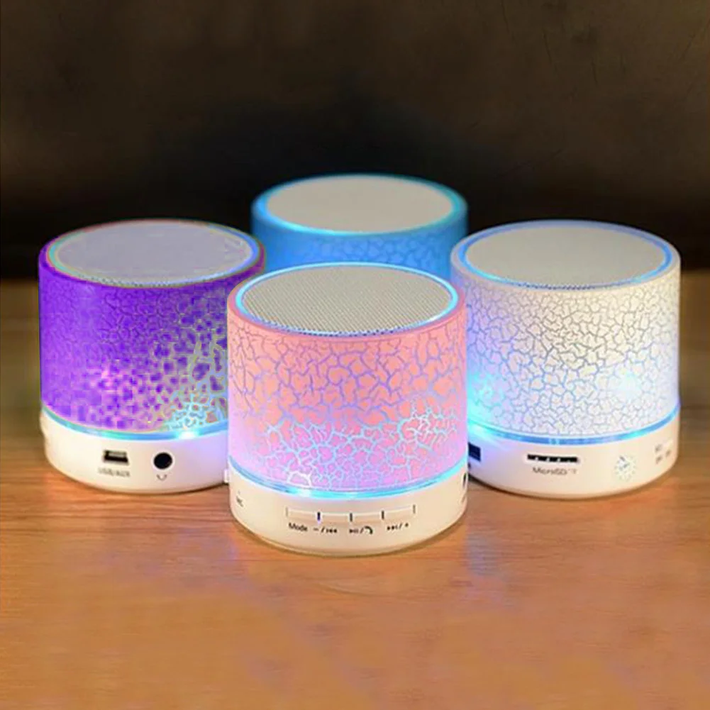 LED MINI Portable MP3 Speaker TF USB Music Sound Subwoofer Wireless