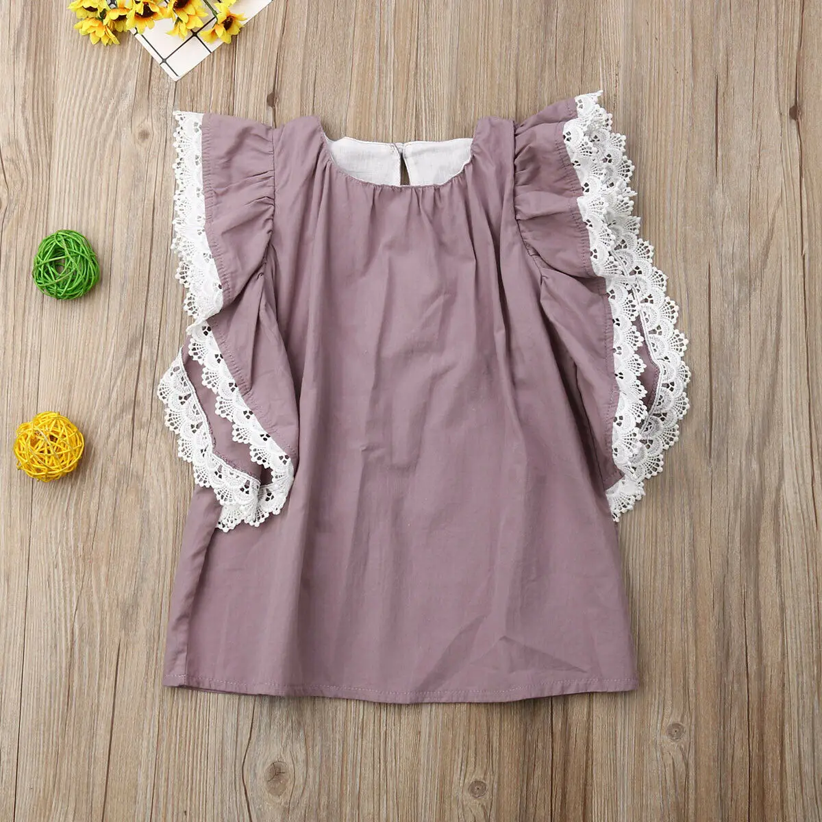 

Kids Baby Girl Lace Cotton Linen Dress Newborn Toddler Party Holiday Sundress