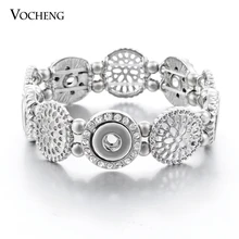 Летний стиль 12 мм защелкивающийся ювелирный сплав металлический эластичный браслет NN-282 Vocheng