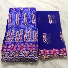 Африканская кружевная ткань Базен Riche ткань дизайн вышитый Базен Riche с тюлем кружевной комплект Африканское кружево 7 ярдов PL112