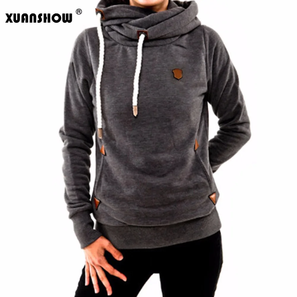 XUANSHOW 2019 الشتاء هوديس للنساء قميص قطني بكم طويل جيب سميكة الدفء الأزياء البلوفرات السيدات معطف أبلى XUANSHOW 2019 الشتاء هوديس للنساء قميص قطني بكم طويل جيب سميكة الدفء الأزياء البلوفرات السيدات معطف أبلى