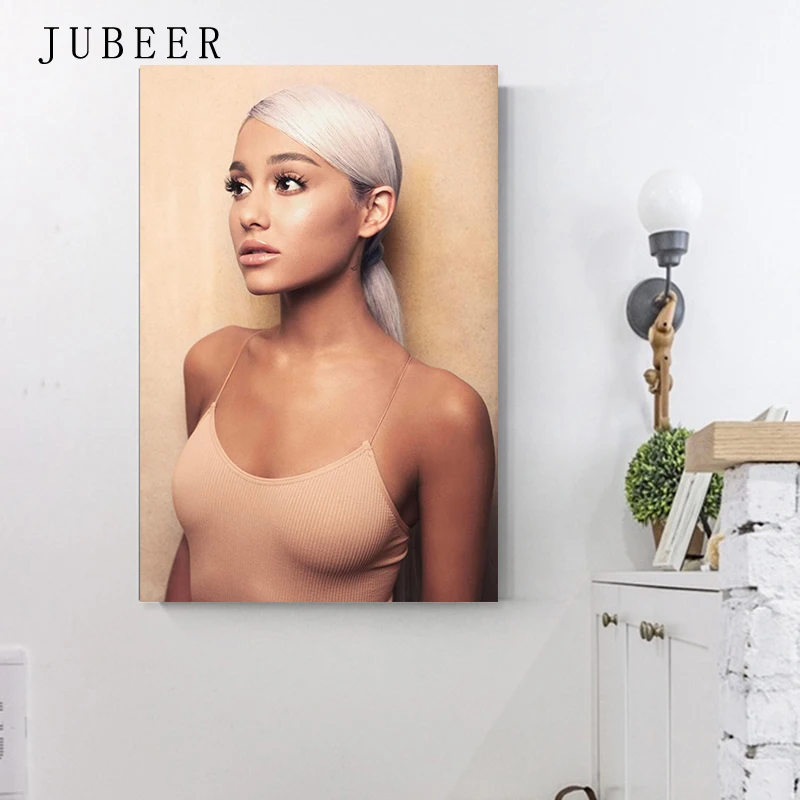 

Ariana Grande Poster Sweetener Hot 2018 Pop Music Girl Star Album Silk Posters and Prints Wall Art Painting Home Decor