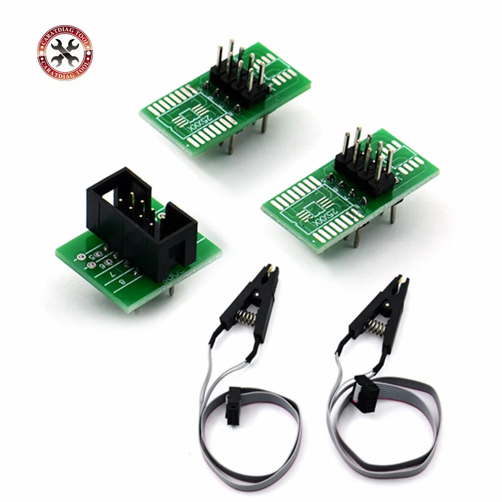 

Newest SOIC8 SOP8 Test Clip For EEPROM 93CXX / 25CXX / 24CXX in-circuit programming + 2 adapters free shipping