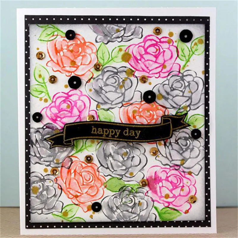 

InLoveArts 35Pc/lot 11*16cm Flower Clear Stamps Scrapbooking New 2019 Stamps for DIY Card Making Decorative Rubber Clear Stamps