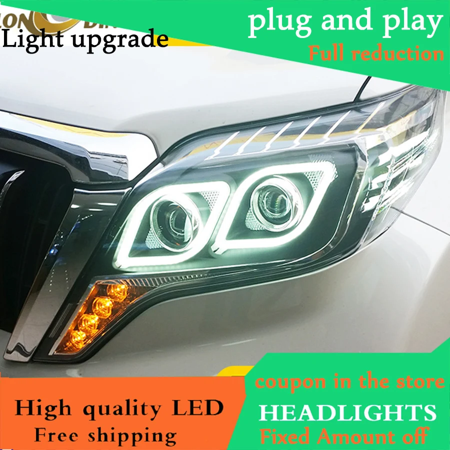 Car Styling for Toyota Prado Headlights 2014 2017 Toyota Prado LED