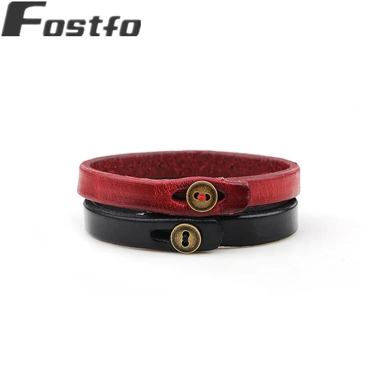 XINYAO-2018-New-Snap-Charm-Bracelets-Red-Black-Leather-Wristband-Bracelets-for-Women-Wrap-Fashion-Bracelets