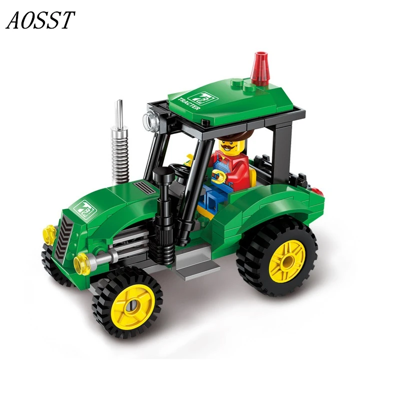

(AOSST)112pcs City Series Farm Tractor Slushers Lepin bricks Building Blocks action figure Best Toys Christmas Gifts For Child