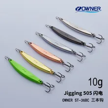 YAPADA Jigging 505 lightning 10 г/15 г владелец тройной крючок 59-64 мм многоцветный металлический цинковый сплав ложка рыболовные приманки