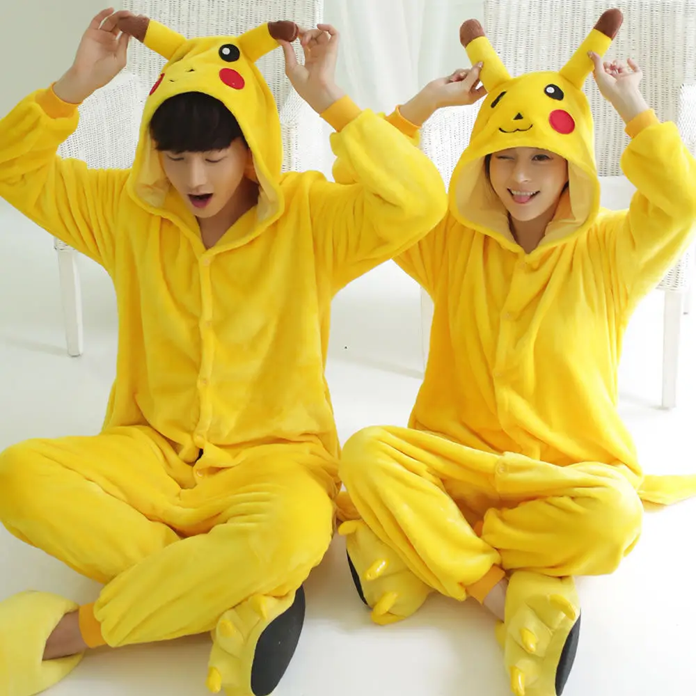 Hot Pikachu Pajamas Fancy Dress Anime Pokemon Onesie Cosplay Costume-in ...
