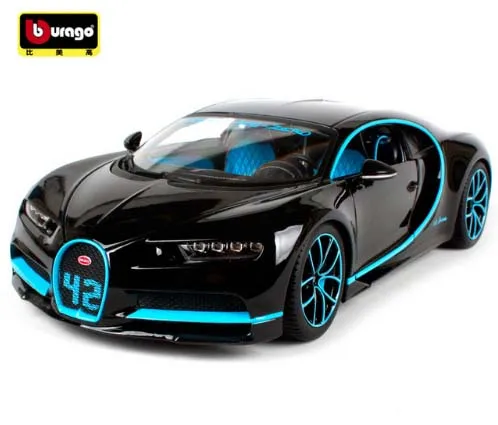 Новое поступление Bburago 1:18 Bugatti Chiron спортивная машина Черная литая под давлением модель автомобиля игрушка Новинка в коробке