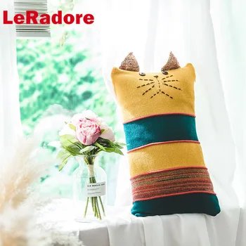 

LeRadore 2019 New Pussycat Cushion Cover Throw Pillow Covers Home Soft Accessories Decorative Textiles Photograph Accessories