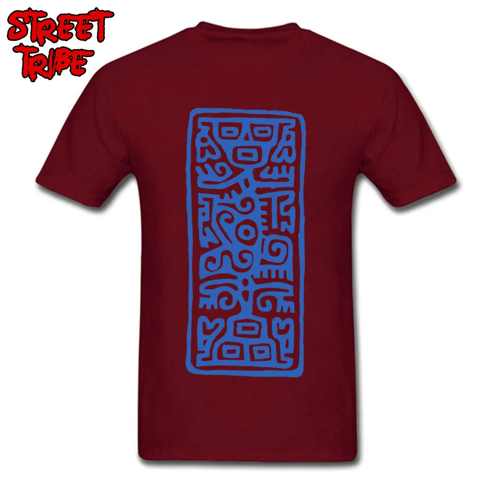 Design Aztec 2 T-shirts Special Mother Day Short Sleeve Crewneck Tops Tees 100% Cotton Men Customized Tops Tees Aztec 2 maroon