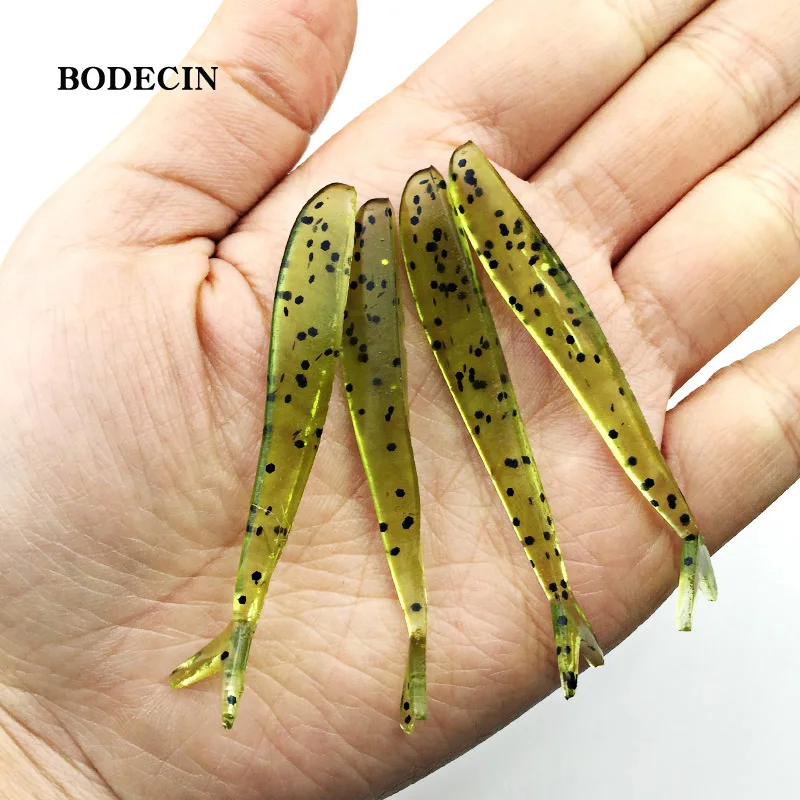 12pcs Fishing Lure Tiddler Baits Lures Double Forked Tail Soft Silicone Lure Fish Tackle Shad Pesca Plastic Swimbaits 63mm 1 (16)