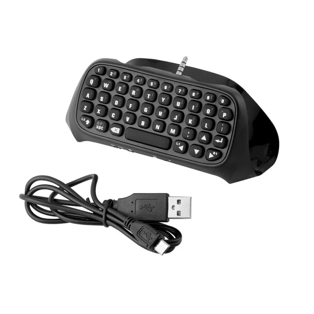 

3.5mm Plug Black Bluetooth Mini Wireless Chatpad Message Keyboard for Sony for Playstation 4 for PS4 Controller Drop Shipping