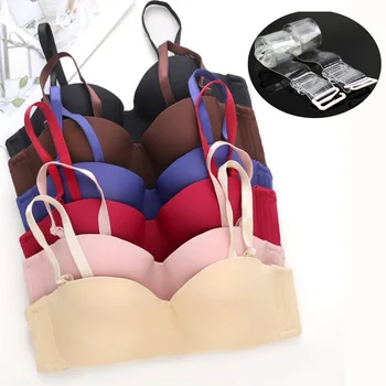 

Prom Women's Seamless Strapless Bra Sexy Party Push Up Bras Wedding Girl Bralette Underwire Underwear AA A B C Cup