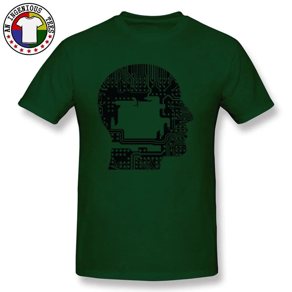 Circuit Brain O-Neck Tshirts Labor Day Tops Shirts Short Sleeve High Quality 100% Cotton Classic Tee Shirt Leisure Men Circuit Brain dark