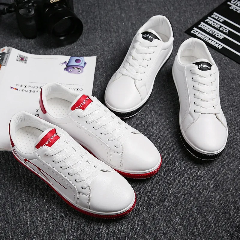 

Sports shoes white hoes round head casual white shoes A4U-01-A4U-9