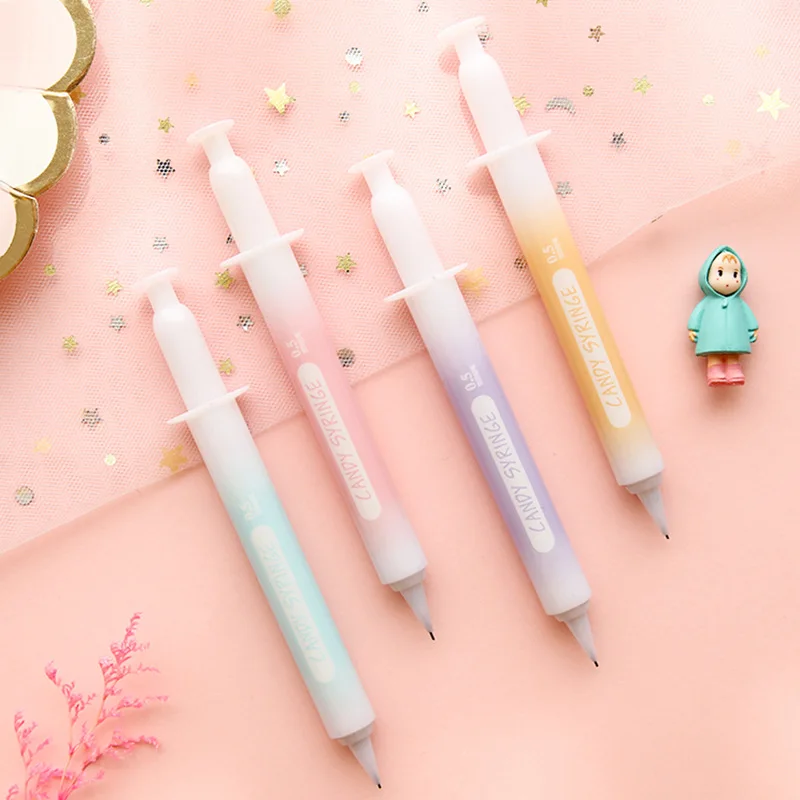 

1 Pcs Candy Colors Needle Tube Shape 0.5mm Mechanical Pencil Kawaii Students Learning Office Drawing Pencil Stationery