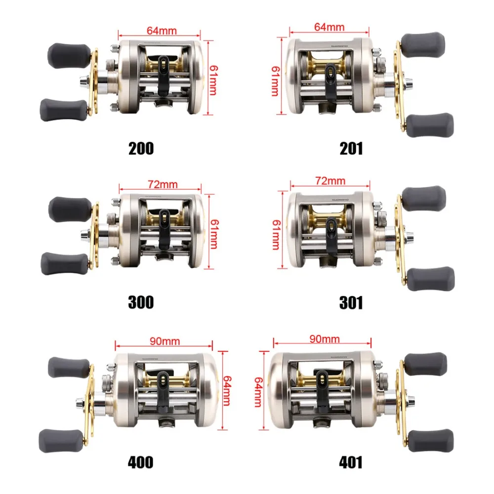 Новая Рыболовная катушка Shimano Cardiff 200A 201A 300A 301A 400A 401A для заброса приманки 4 + 1BB 5 8: 1