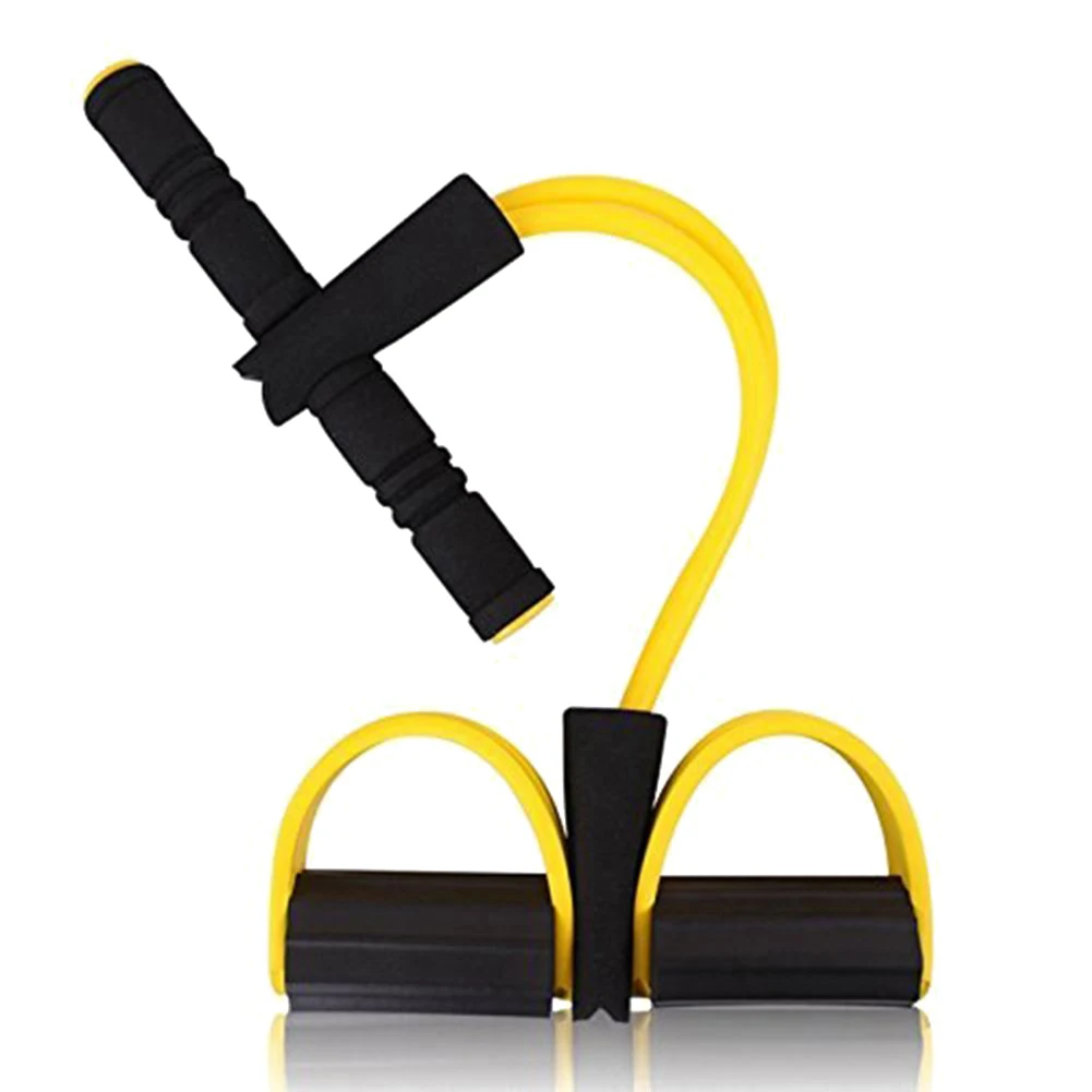 Universal Home Fitness Equipment Sculpture Tummy Trainer Foot Pedal Expander Elastic Pull Rope Abdomen Waist Arm Leg Tummy Str