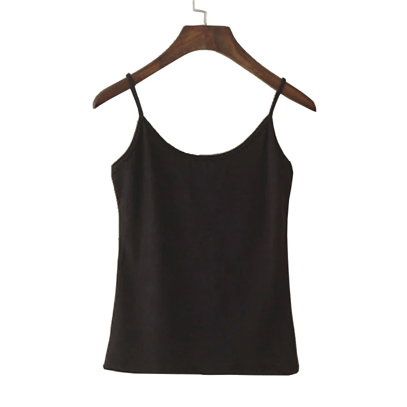 Tank top Women Summer Casual Camisoles Women's Tops T-shirt Spaghetti Strap Cropped Vest Female Camis Fashion Synthetic cotton 0 (5)